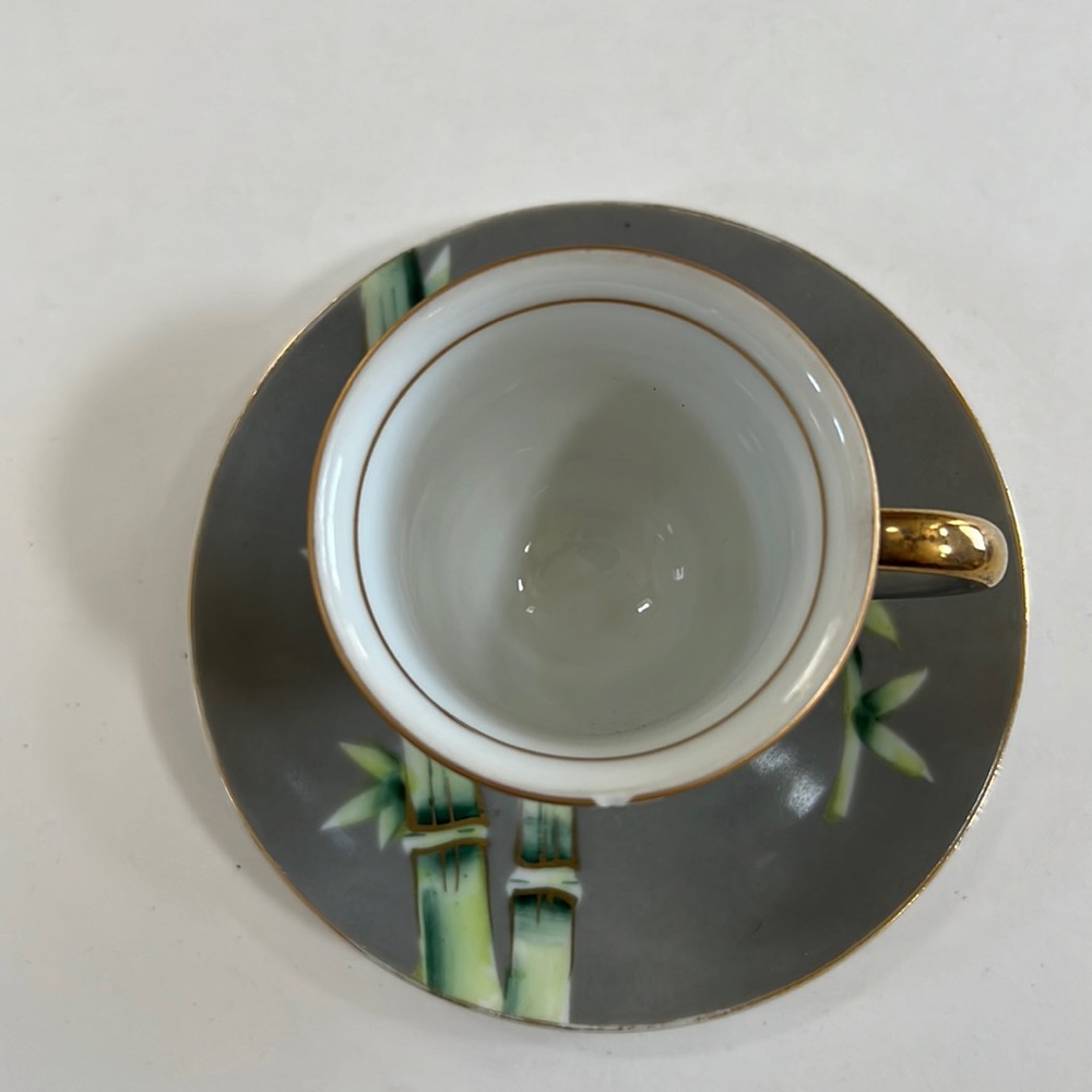 Bamboo Teacup and Saucer
